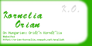 kornelia orian business card